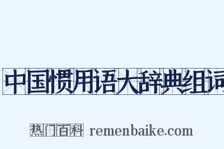 中国惯用语大辞典组词是什么意思的图片